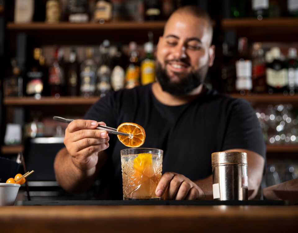 bartender recreating one of the craft drink trends