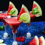 crushed watermelon drink in cocktail glass illustrating mocktail magic
