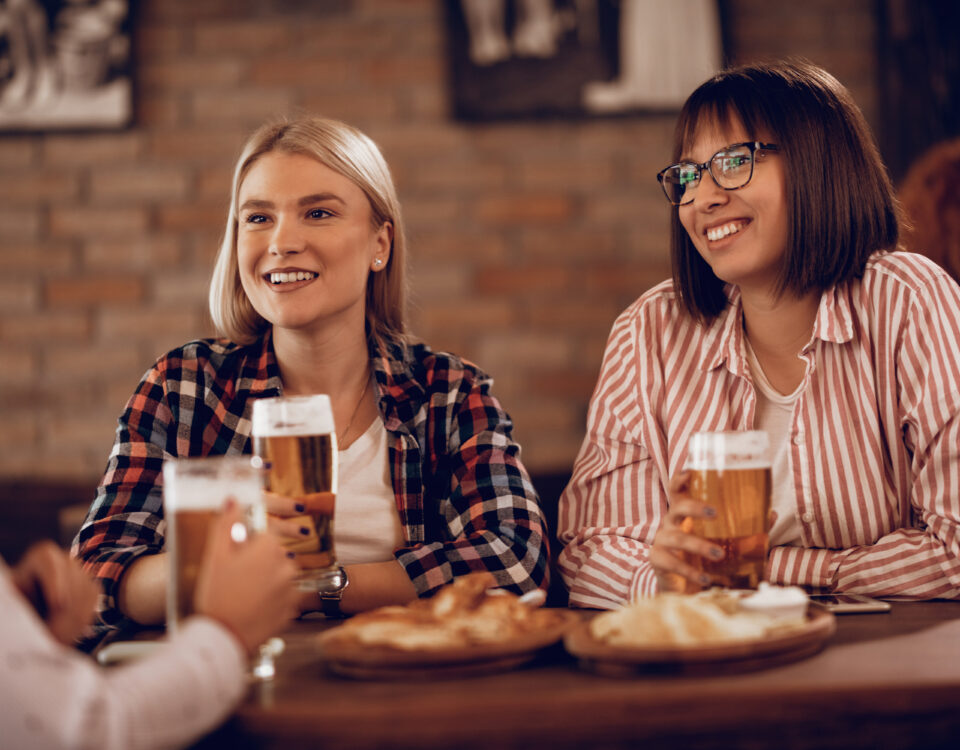 enjoying a relaxed Mother’s Day lunch together at The Highway Pub in a warm, welcoming setting